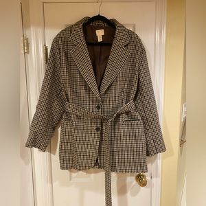 Belted blazer jacket